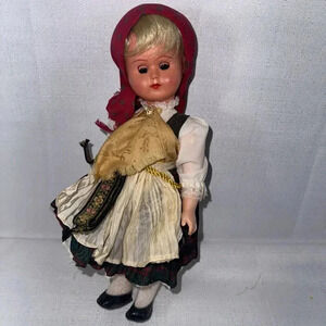 Vintage Rosetta Girl Doll Amsterdam, Holland 10-11" Blonde hair, blue eyes blink